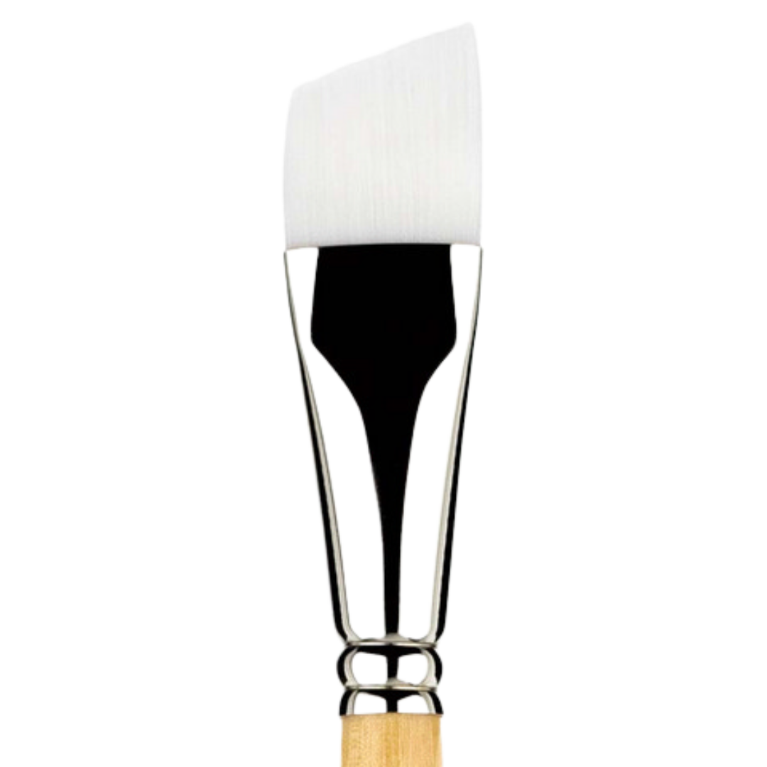Snap White Taklon Long Handle Angle Bright 10