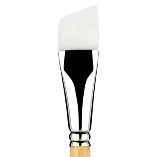 Snap White Taklon Long Handle Angle Bright 10