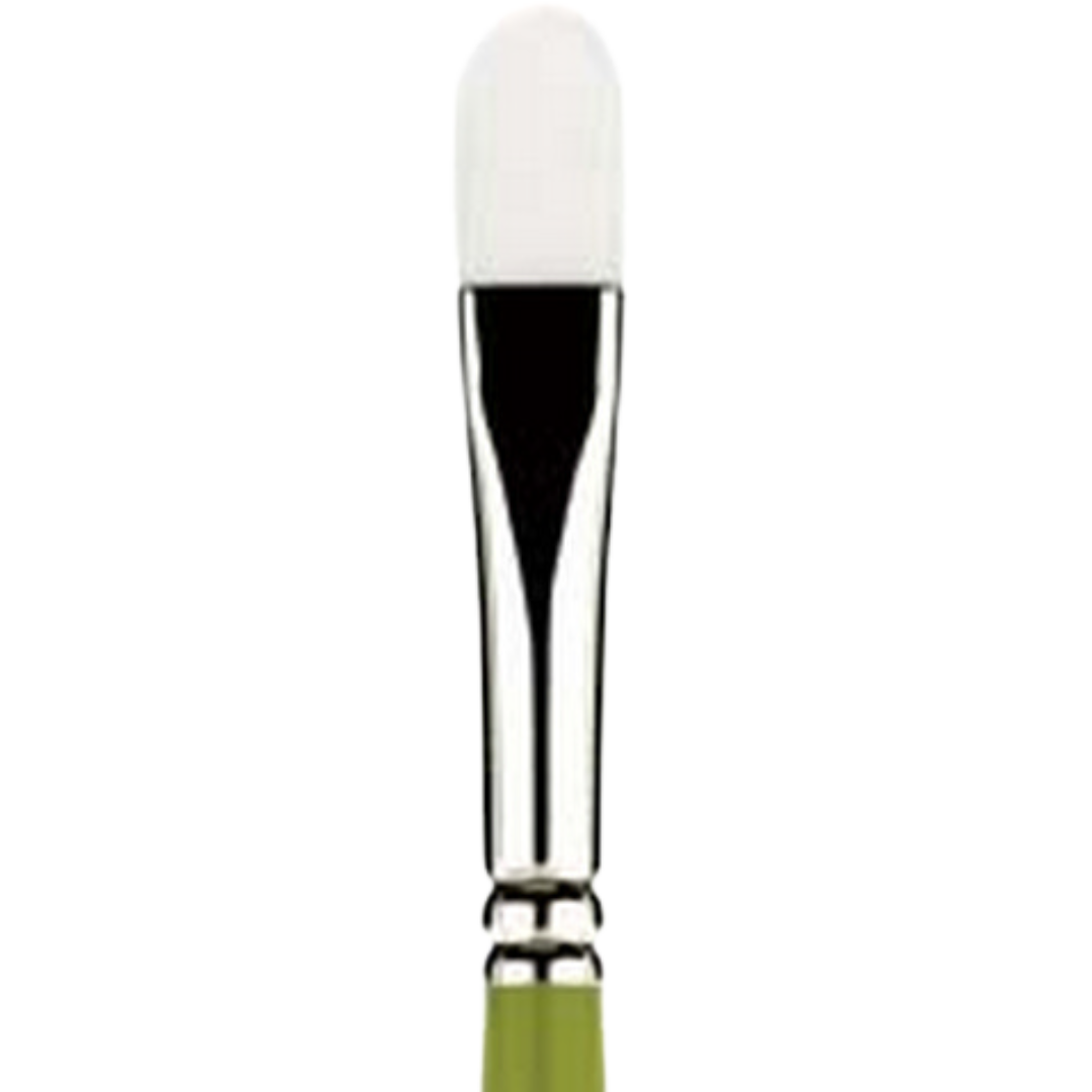 Snap White Taklon Long Handle Filbert 8