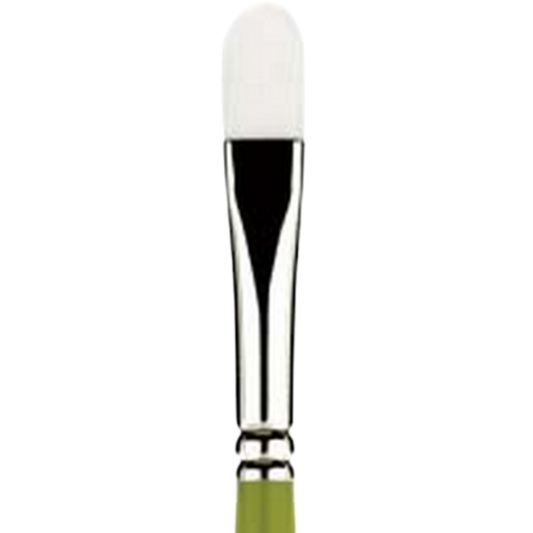 Snap White Taklon Long Handle Filbert 6