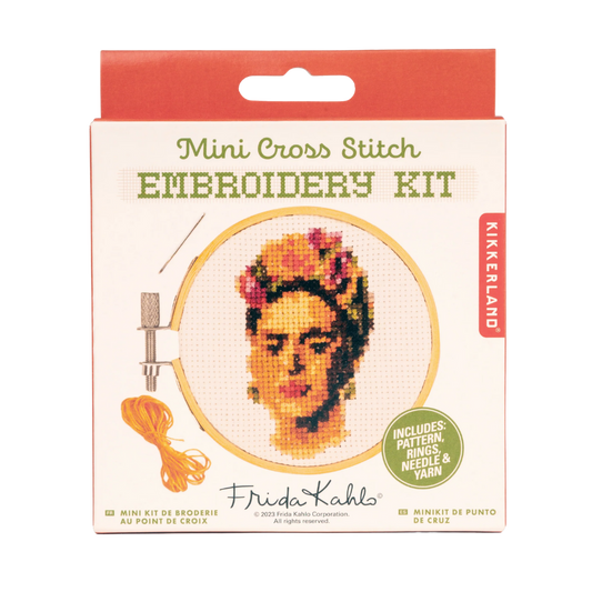 Frida Kahlo Mini Cross Stitch Embroidery Kit