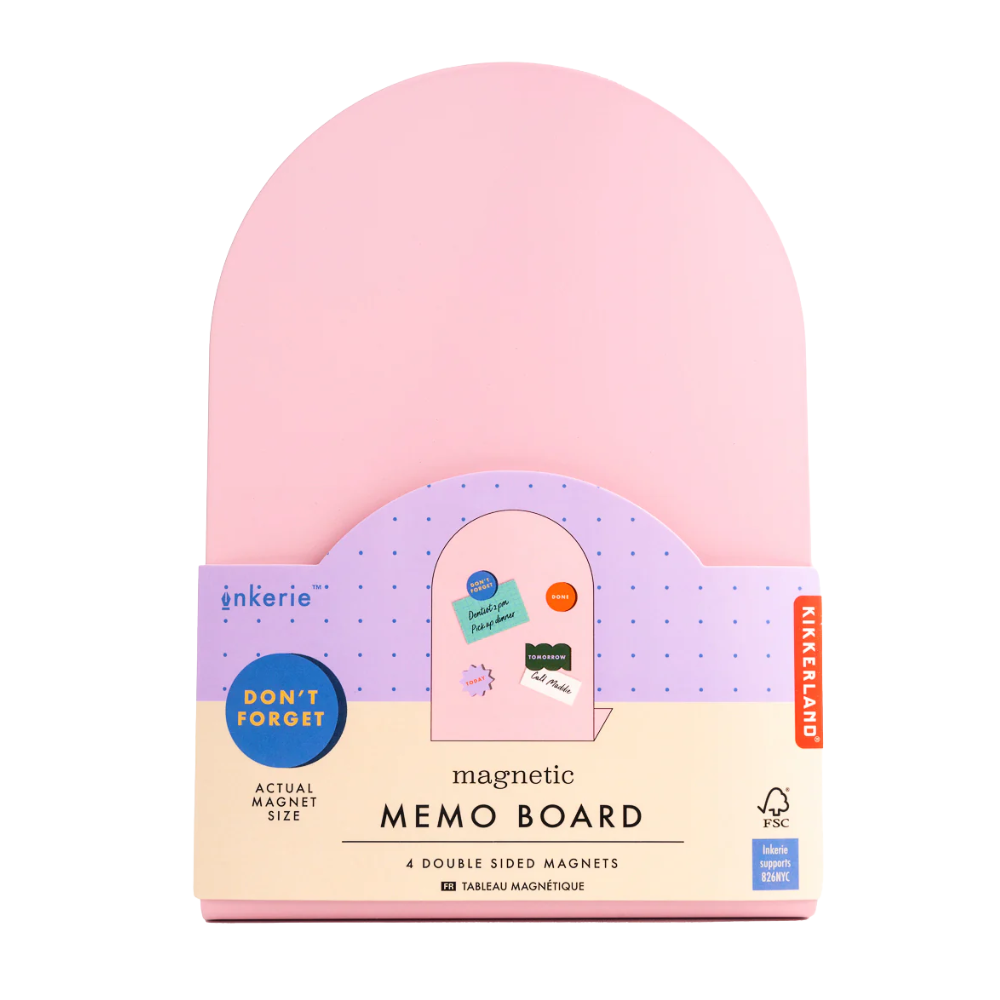 Inkerie Pink Magnetic Memo Board