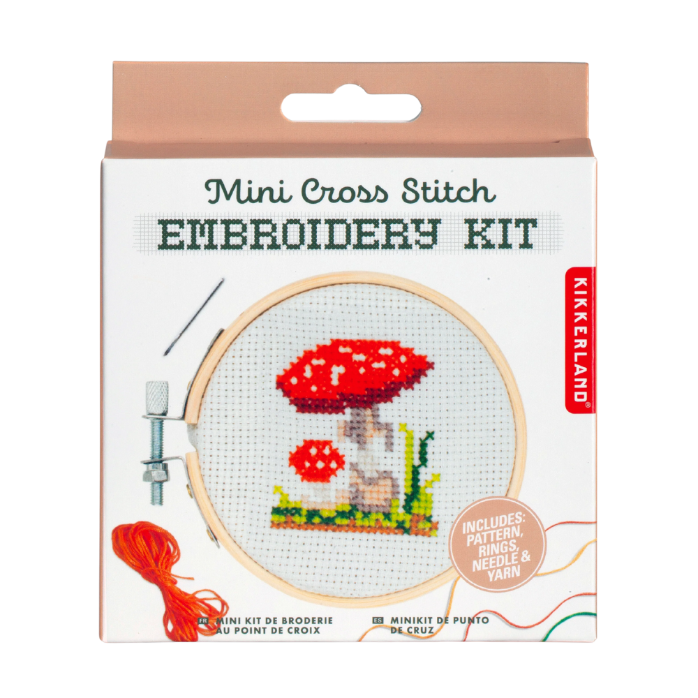 Mushroom Mini Cross Stitch Embroidery Kit