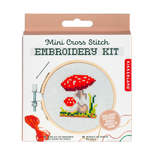 Mushroom Mini Cross Stitch Embroidery Kit