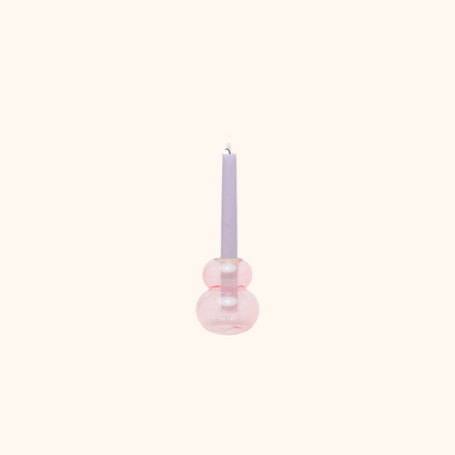 Realm Glass Bubble Stack Taper Holder