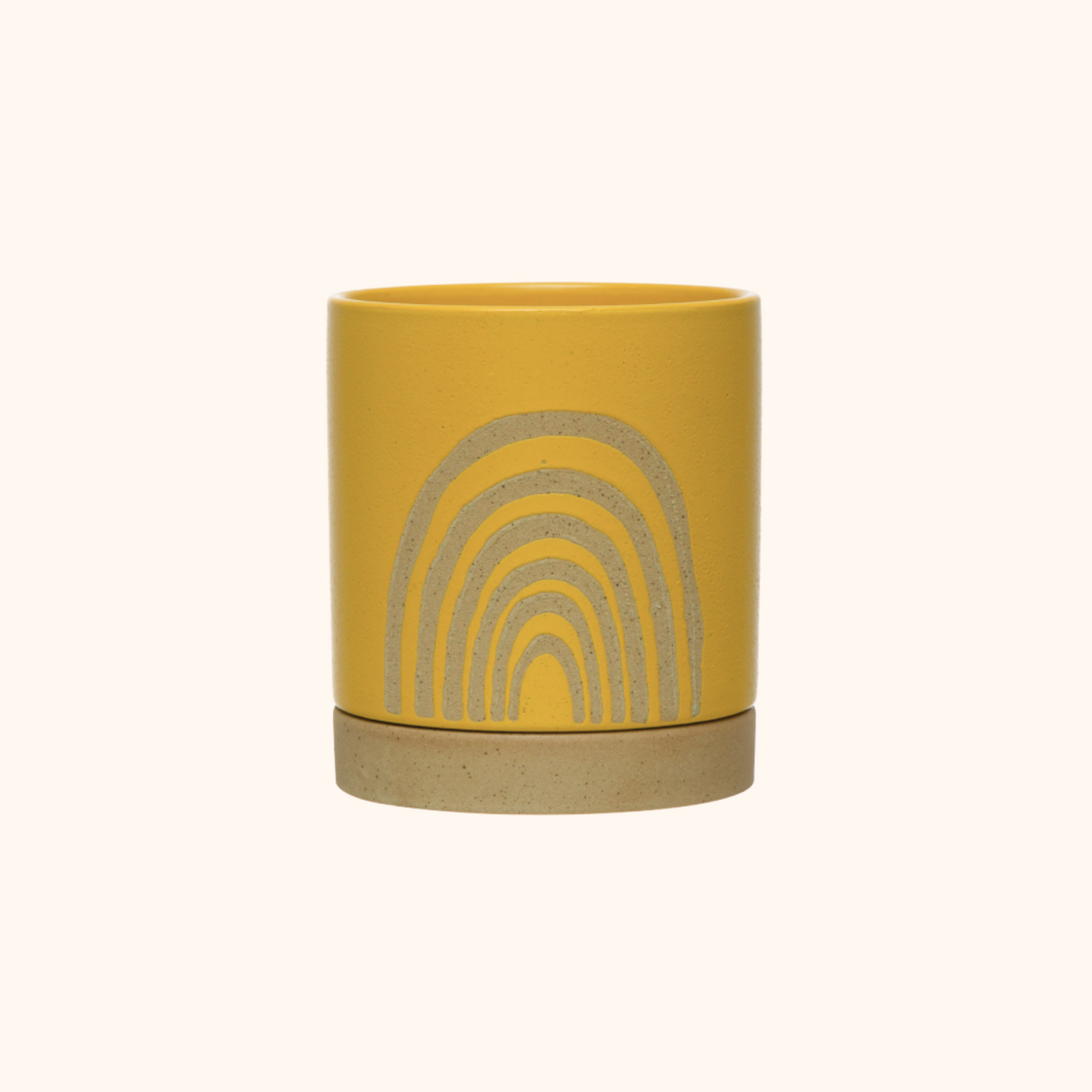 Planter with Saucer and Rainbow