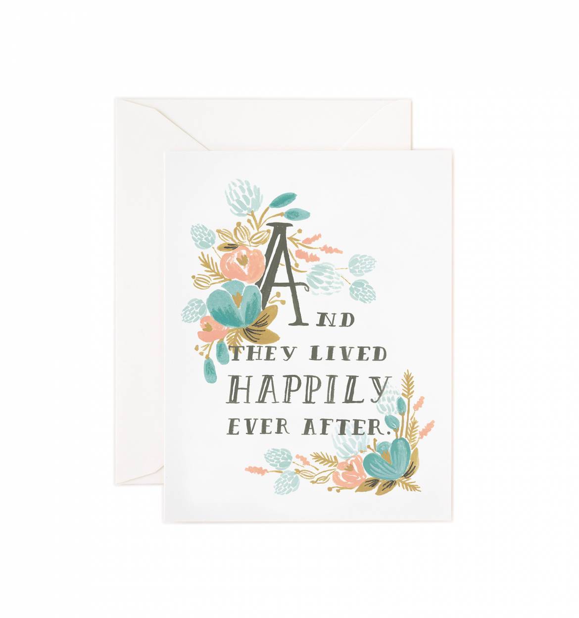 Happily Ever After card - white background
