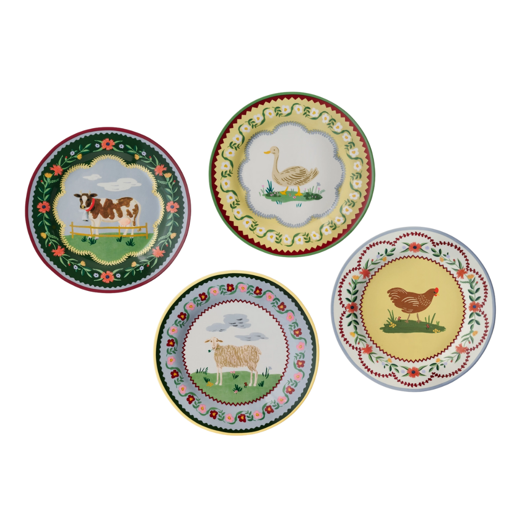 Home Sweet Home Porcelain Dessert Plates