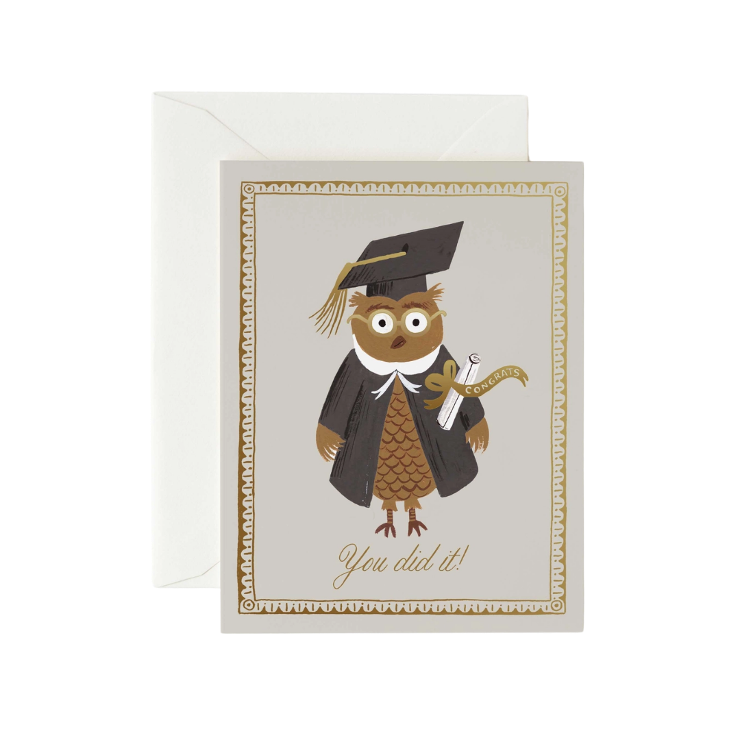 Congrats Owl Graduation Card