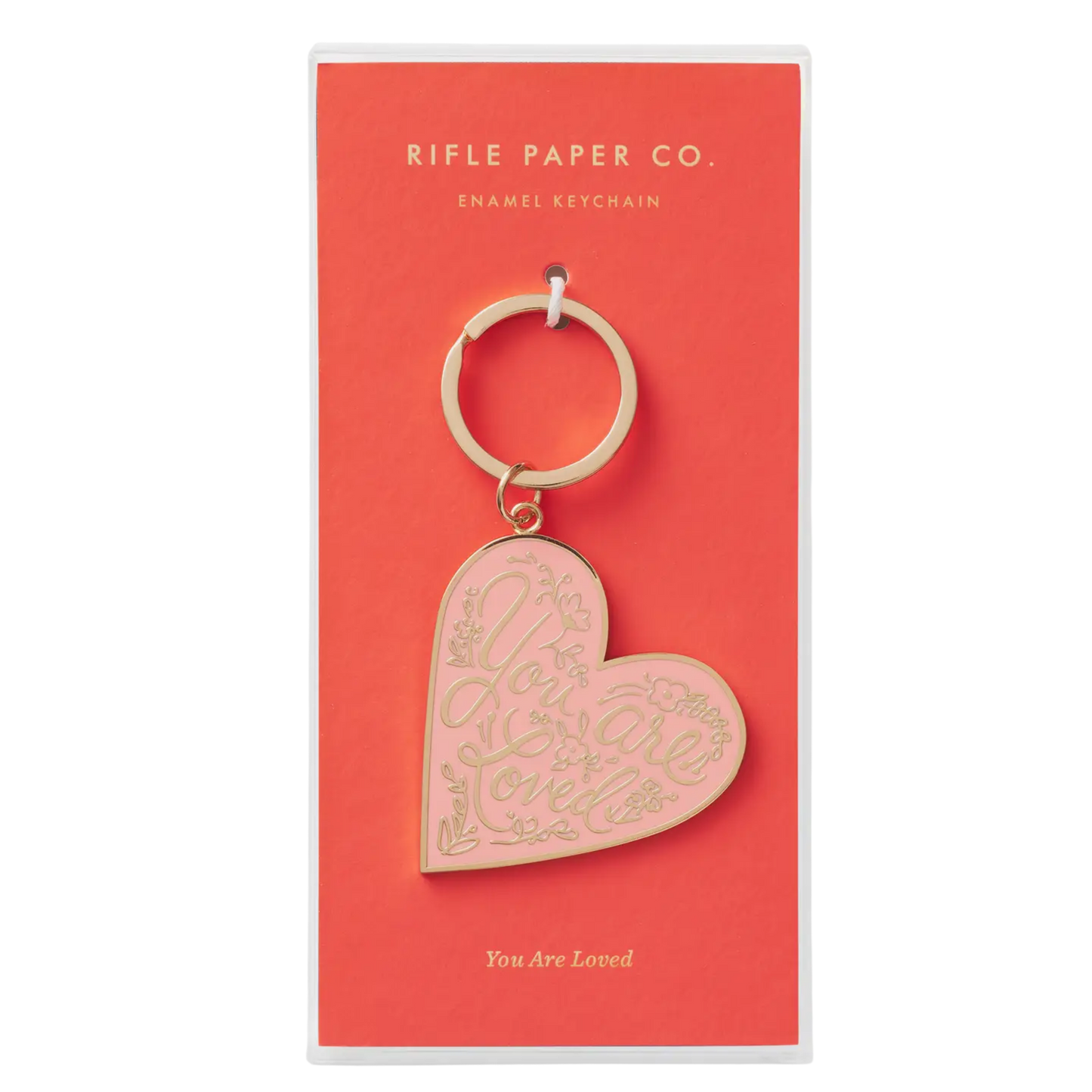 You Are Loved Heart Enamel Keychain