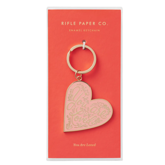 You Are Loved Heart Enamel Keychain