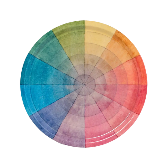 Round Enamel Tray - Vintage Colour Wheel