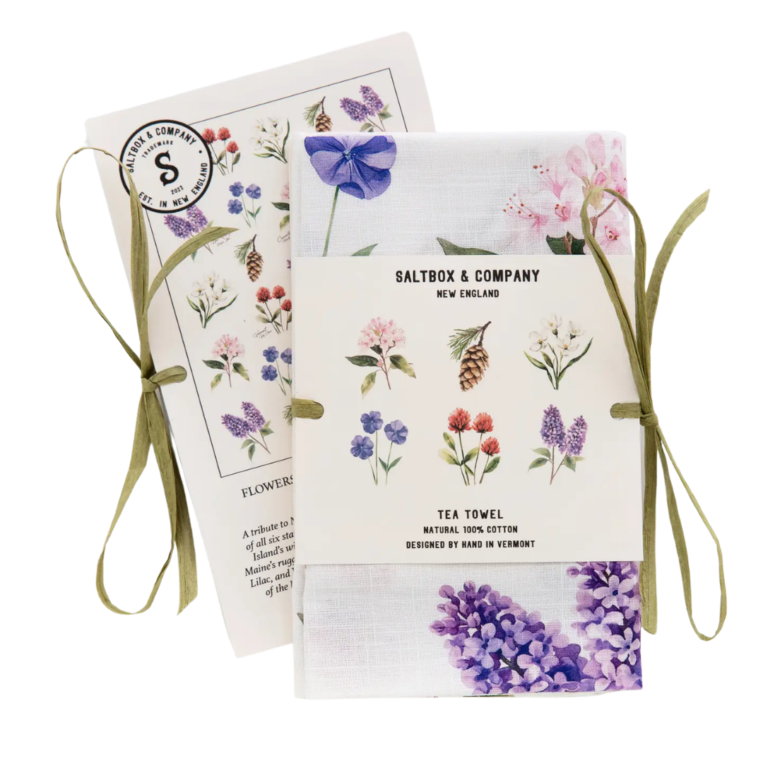 Flowers of New England Tea Towel