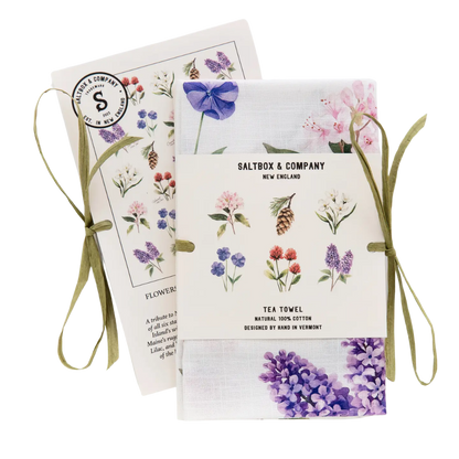 Flowers of New England Tea Towel