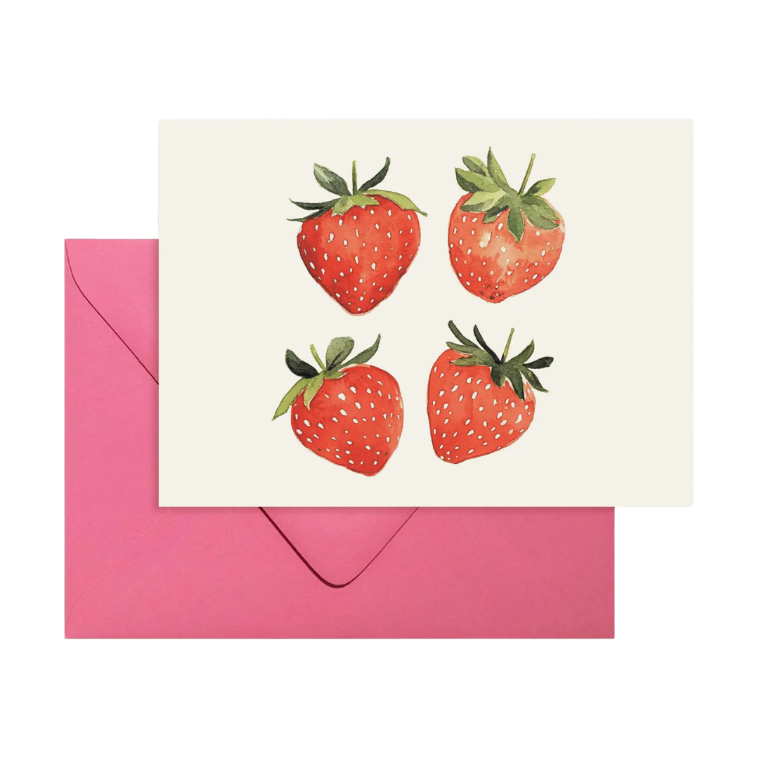 Strawberries - Box of 6 Note Cards