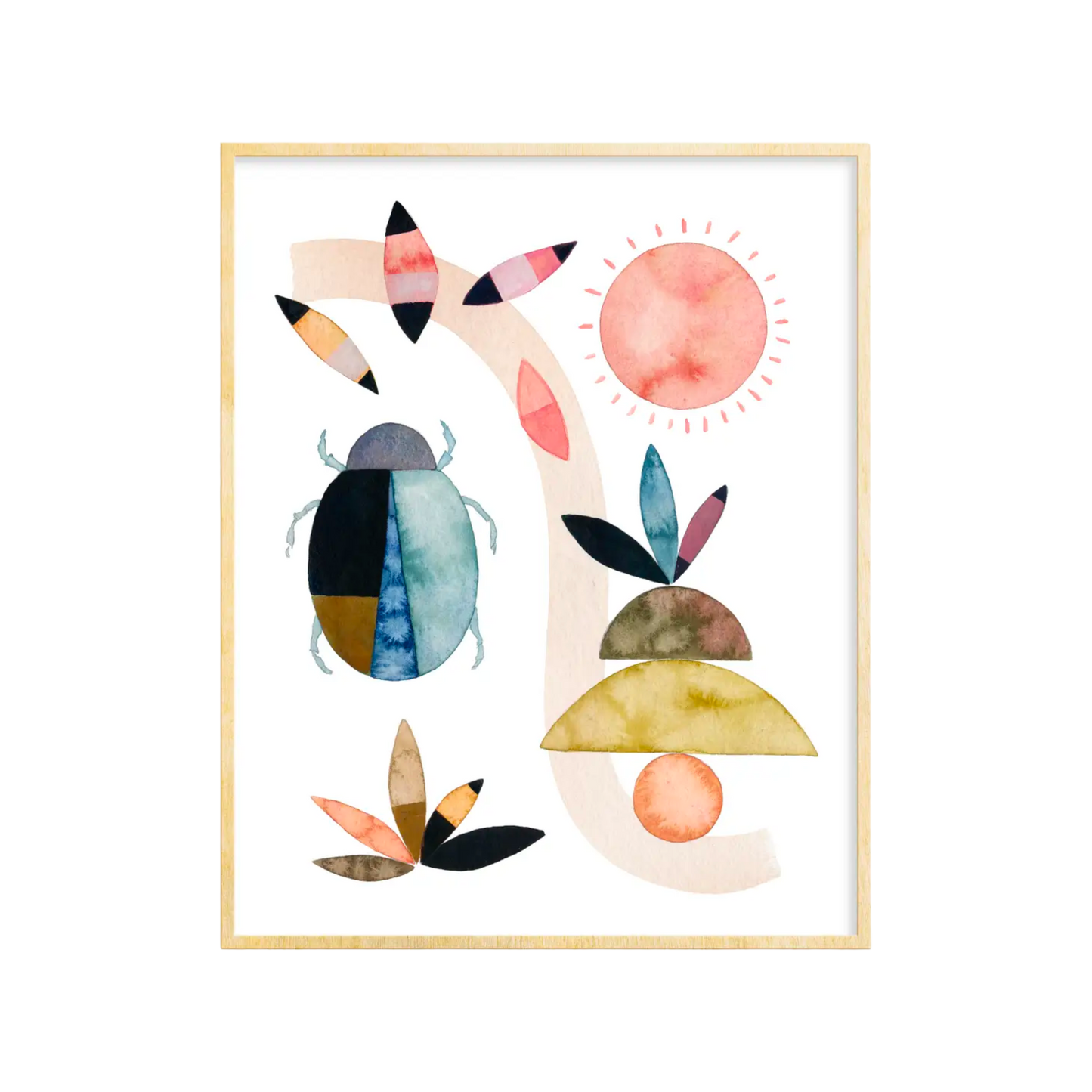 Sun Beetle Art Print 8x10