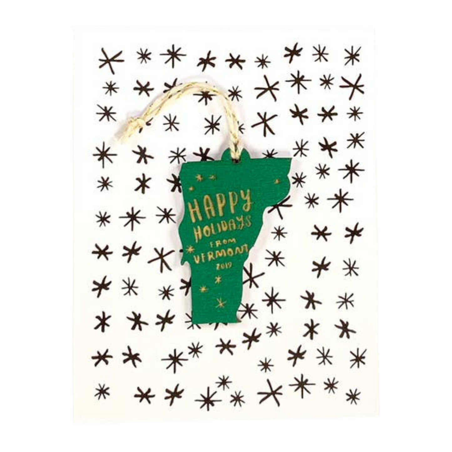 Happy Holidays from Vermont Ornament with Card