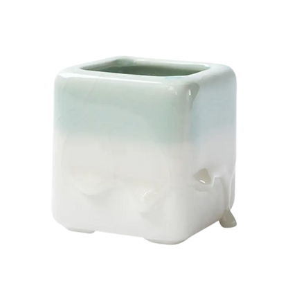 Dripping Glazed Square B Pots