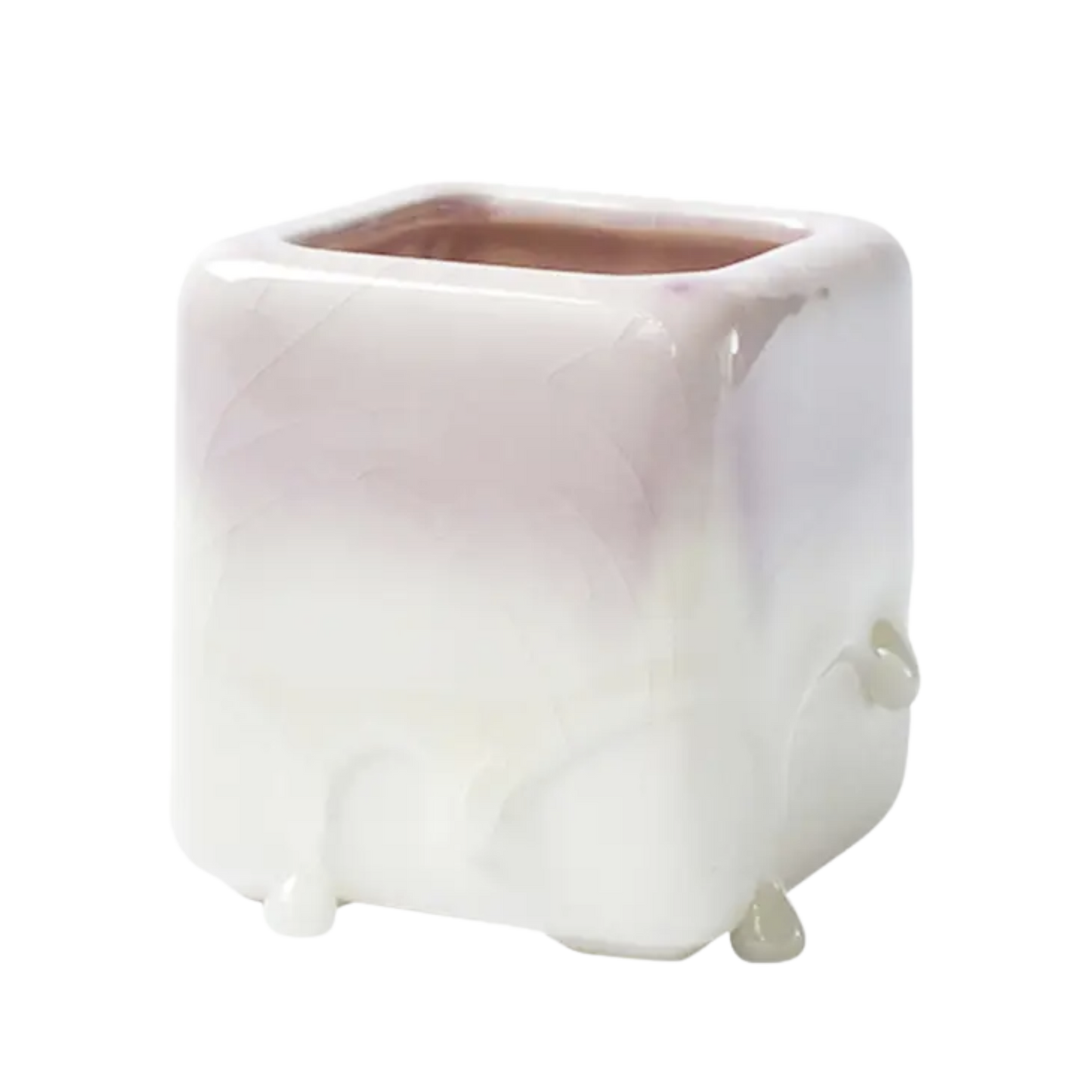 Dripping Glazed Square B Pots