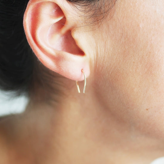 Mini Horseshoe Minimalist Wire Earrings
