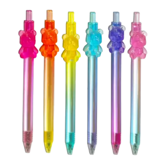 Gummy Bear Color Gel Pen - 6 Pc Set