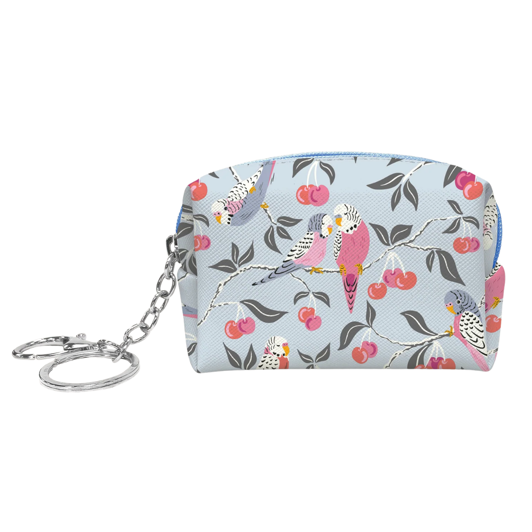 Birds in the Cherry Tree Key Chain Pouch