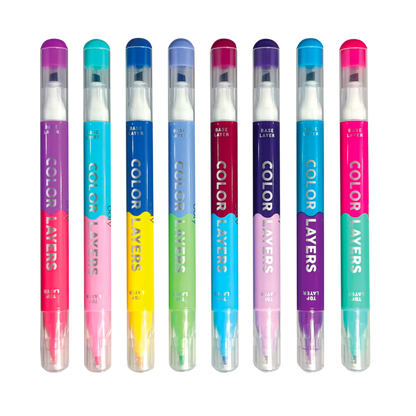 Color Layers Double Ended Layering Markers - Set of 8