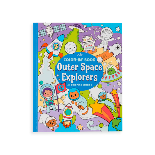 Outer Space Explorers Coloring Book