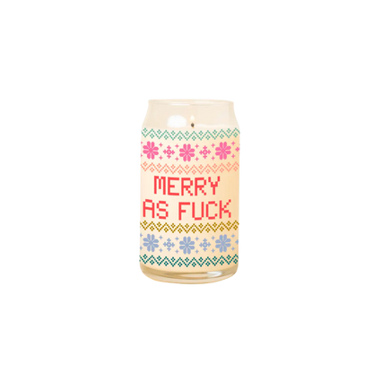Holiday Candle Can Glass