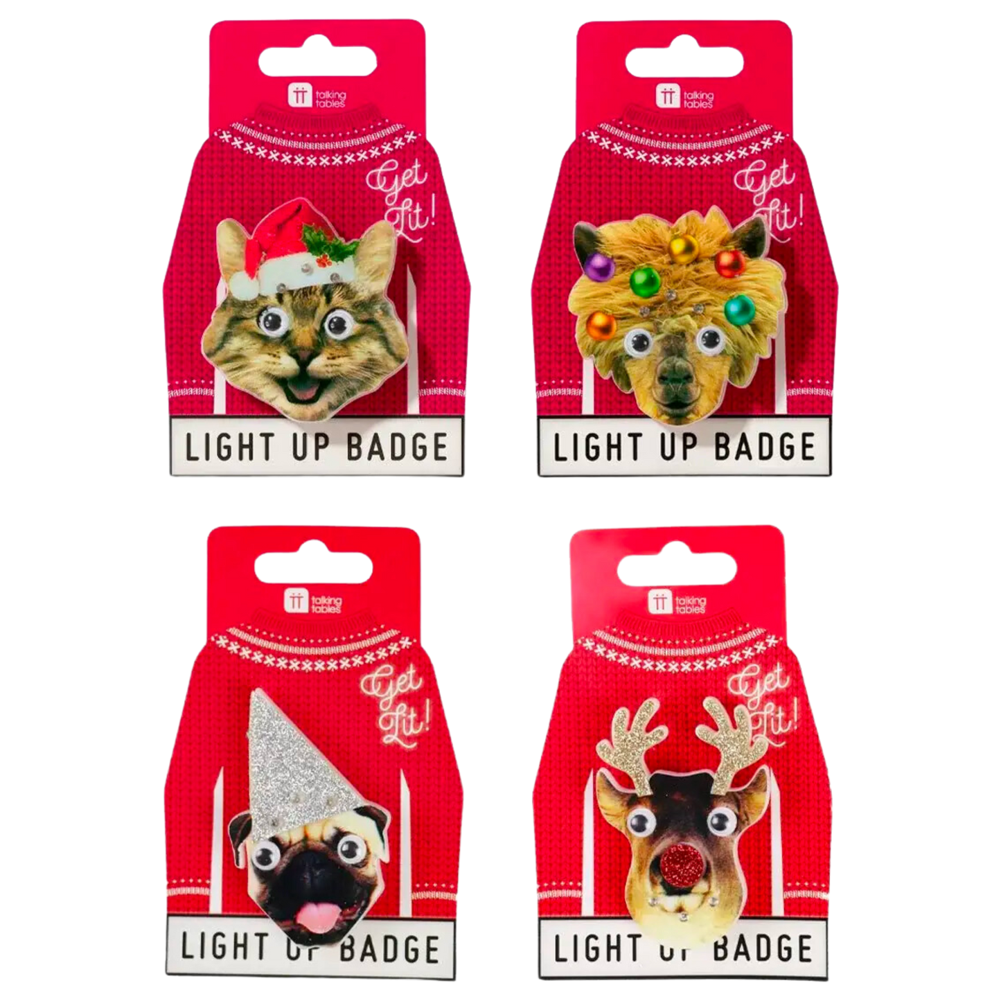 Christmas Dress Up Light Up Led Badges