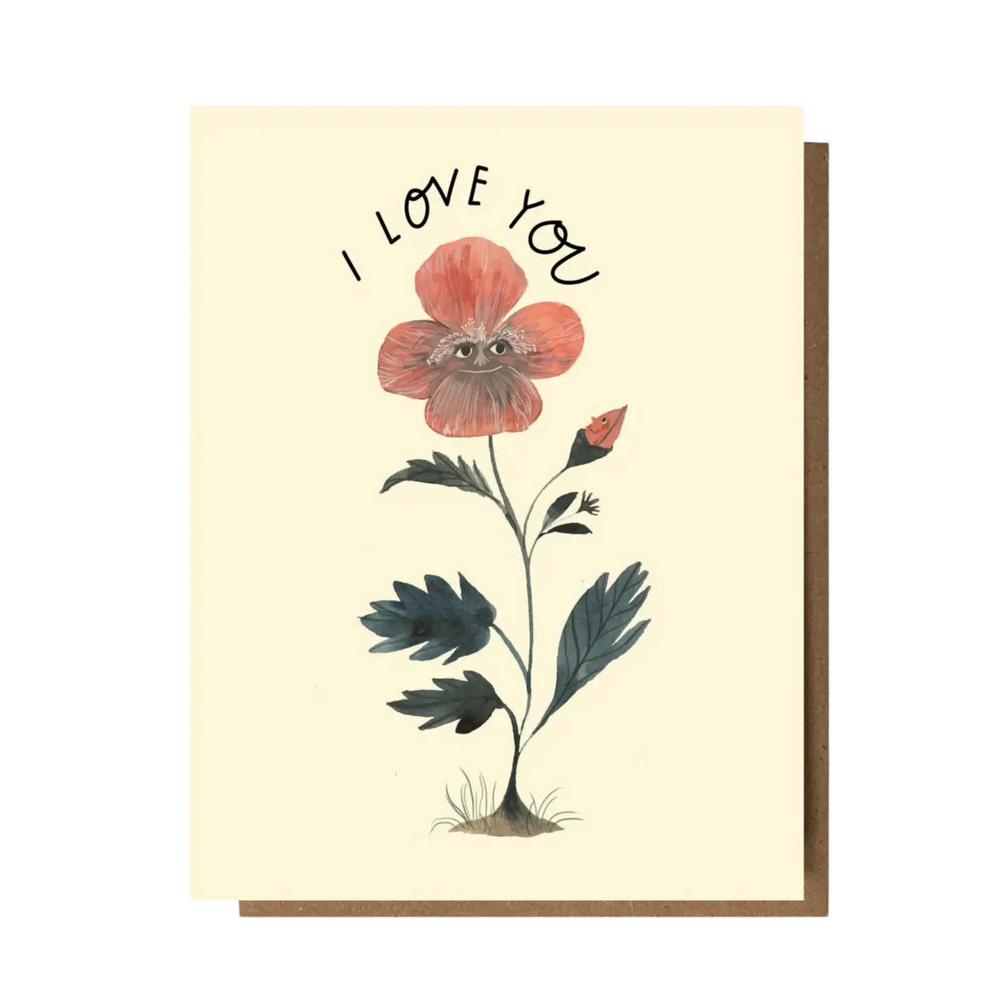 I Love You Flower Faces Card