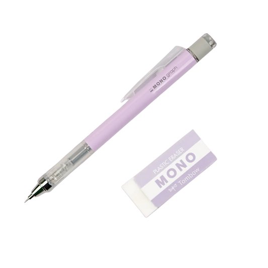 Mono Graph Mechanical Pencil + Eraser Set - Lavender