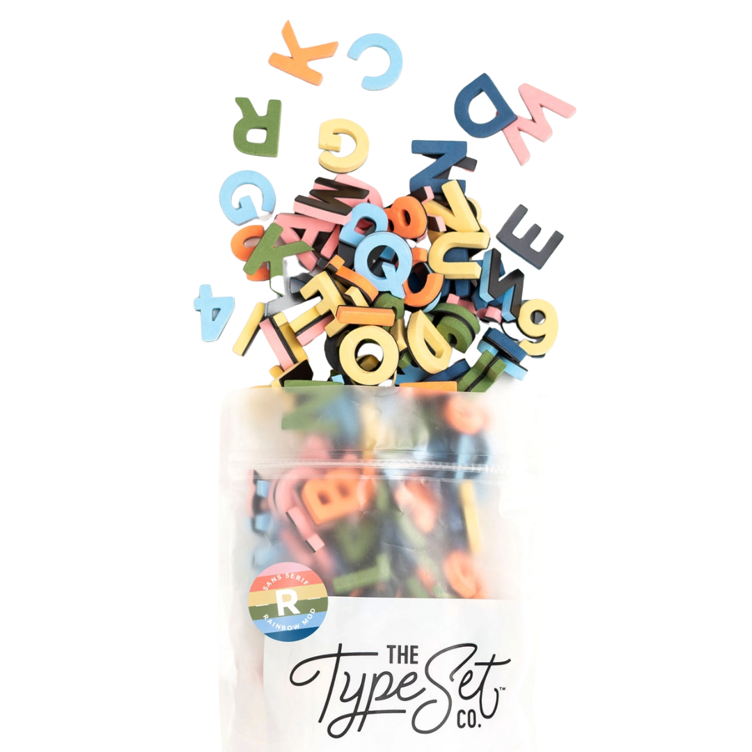 1" 200pc Rainbow Mod Magnetic Letters