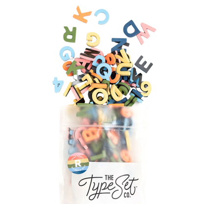 1" 200pc Rainbow Mod Magnetic Letters