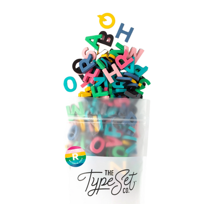 1" 200pc Rainbow Prep Magnetic Letters
