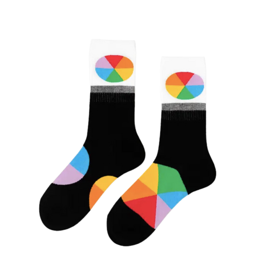 Color Wheel Crew Socks